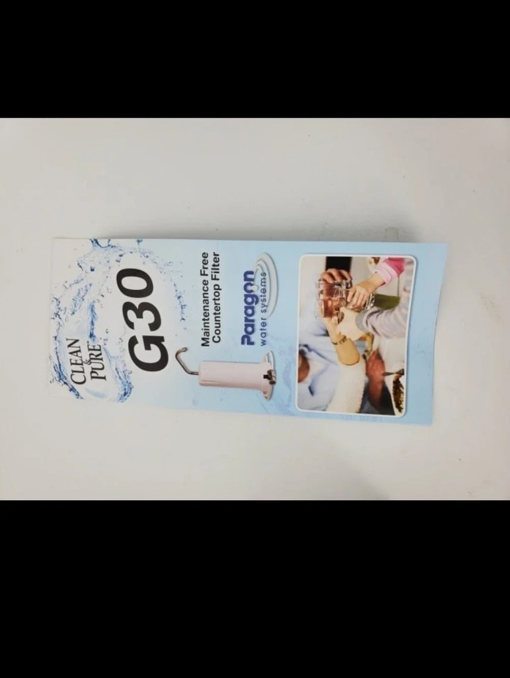 Paragon Countertop Water Filter clean & Pure G30 New in Pack Black
